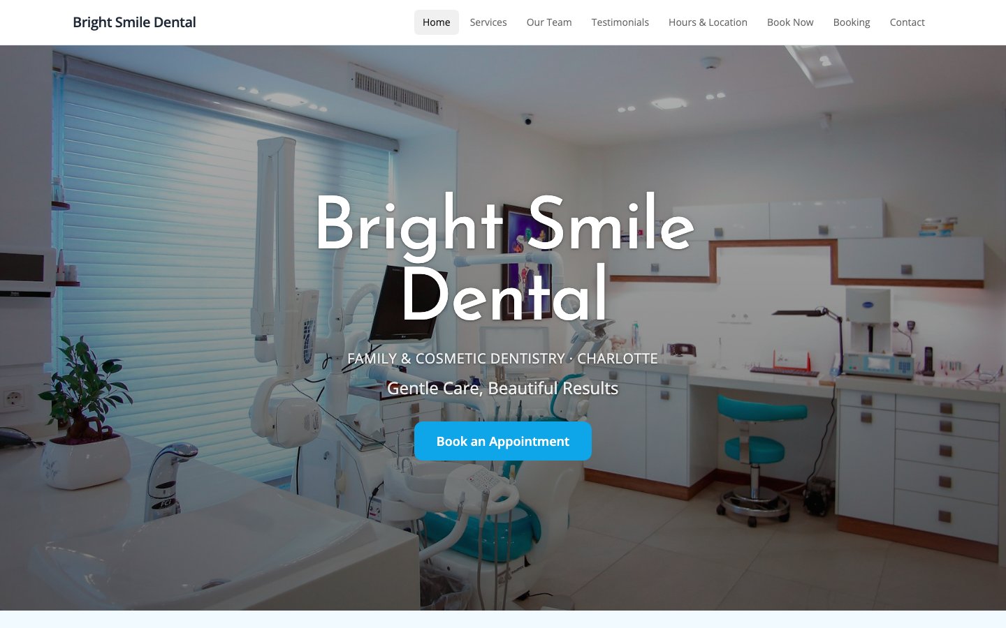 bright-smile-dental site preview