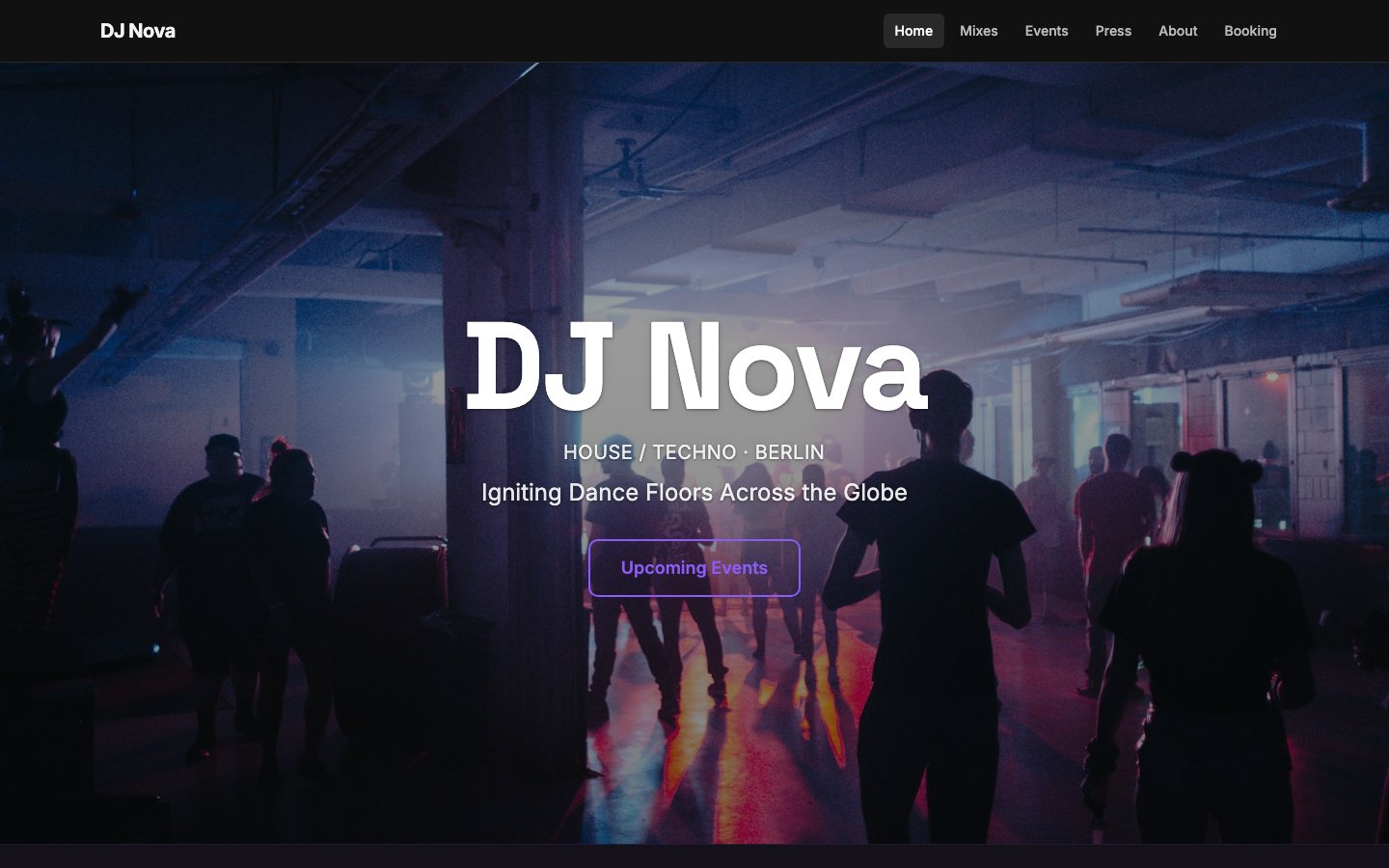 dj-nova site preview