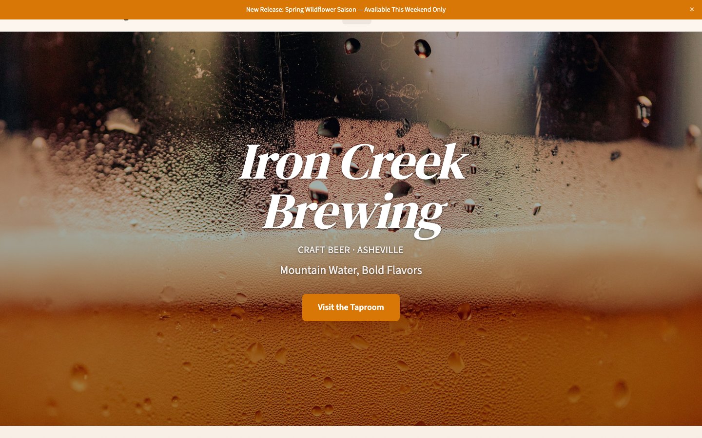 iron-creek-brewing site preview